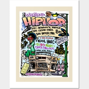 Hip Hop Flyer - COLOR! Posters and Art